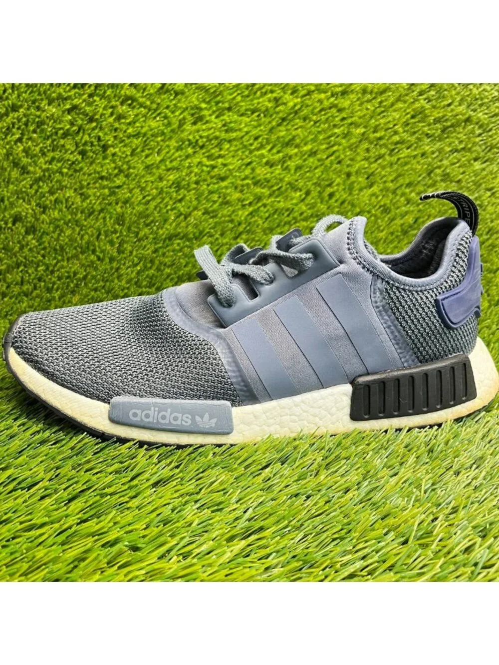 Adidas NMD R1 Mens Size 11 Gray Blue Athletic Running Walking Shoes Sneakers